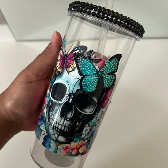 20oz Skeletal Tumbler New! - Picture 2 of 4